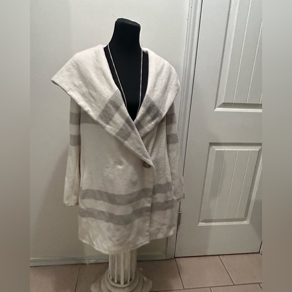 Nordstrom Lovestitch jacket wool blend wrap hood soft M coat - Picture 3 of 10